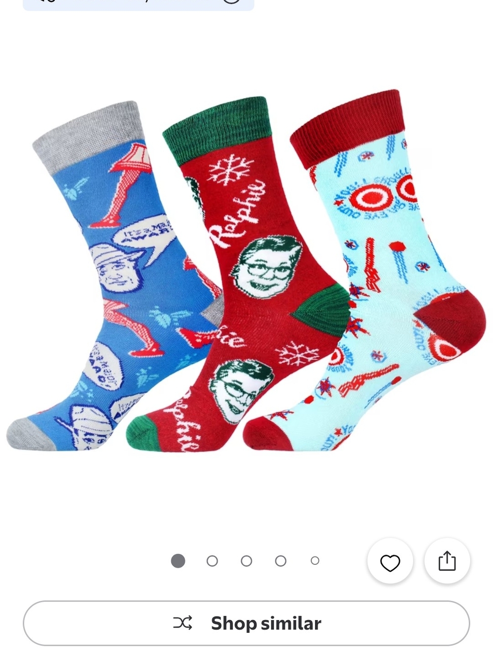 Festive " Christmas Story" Holiday Crew Socks - (3-Pack)